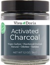 Viva Doria Aktivert Charcoal Powder, Hardwood Derived, Mat Grade, 1,2 Oz Glass Jar