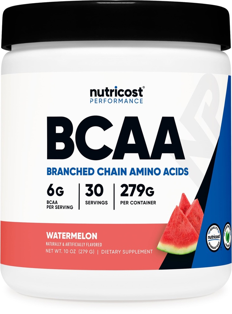 Nutricost BCAA pulver (vannmelon, 30 Services) - Optimal 2:1:1 Forhold