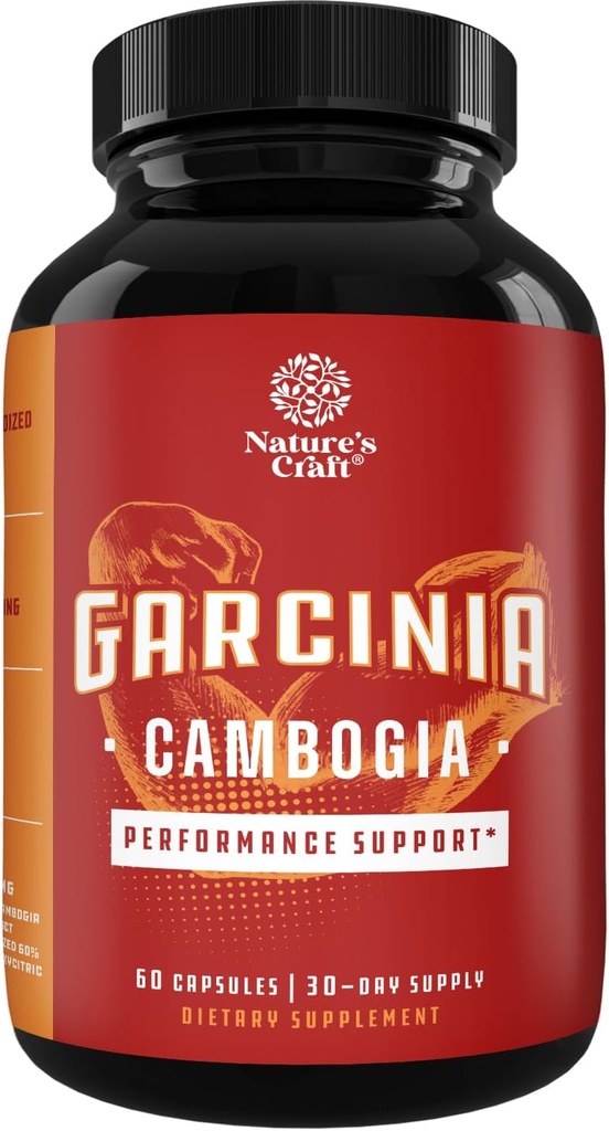 60% HCA ren Garcinia Cambogia Extract - blokkerer karbohydratabsorpsjon - Suppresses Aptit - Forbrenner fett - naturlig vekttap Supplement for menn og kvinner 60 kapsler - 30 Services
