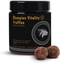 Olympian Vitality Truffles | Naturlig Gut Helse Dessert & Gut Detox Supplement + søvnstøtte | Humic & Fulvic Acid Organic Pure Cacao & Dato | Ikke GMO & Organic | Spartan Bee Bread Brand