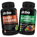 Candi Cleanse & Organic Superfood Grønn og frukt kosttilskudd - Oregano Balance kontroll støtte Supplement Cleanser - Daglig energi Super mat frukt og grønnsaker Supplement Tabletter Plus Grønnsaker