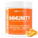 GOBIOTIX Vitamin C - immunforsvarsstøtte Supplement - immunforsvarspulver Wellness Booster - Vegansk supermat - Elderberry, Turmeric, B12 Vitamin Supplement, Ikke-GMO og sukkerfri (Orange)