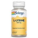 SOLARAY L Lysine 500 mg Kapsler - Free-Form Essential Aminosyrer Supplement - Kraftig wellness støtte med L-Lysine Aminosyre - Lab Verifisert, 60-dagers garanti, 60-dagers serveringer, 60-dagers