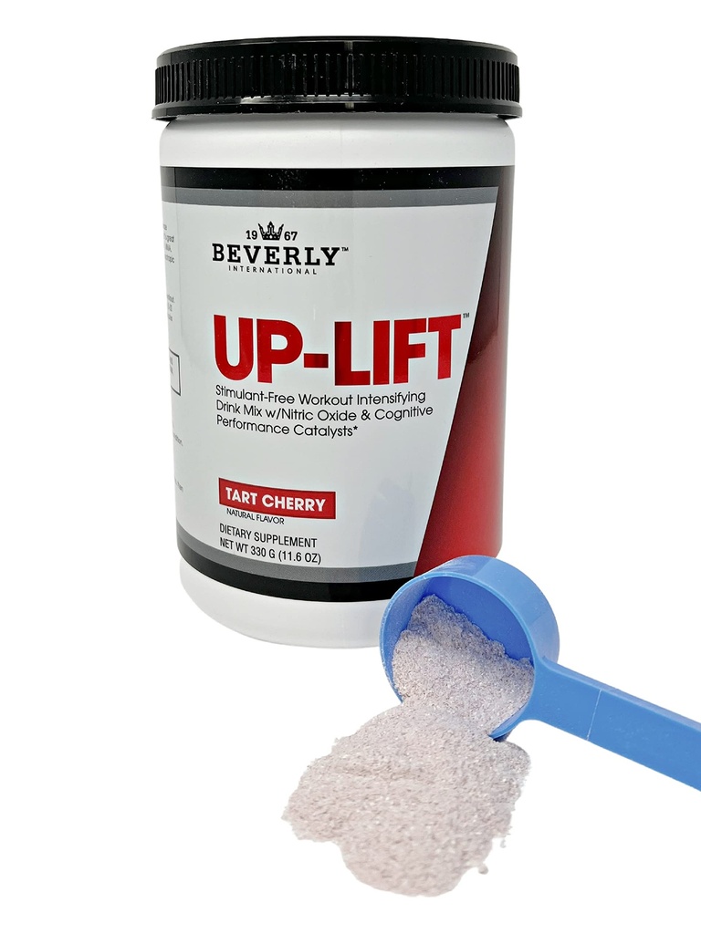 Beverly International Up-Lift Stimulant Gratis 330 gram. Trening Energi Drink Mix w/Nitric Oxid & Cognitive Performance Catalysts. UP Ditt Spill. Beta Alanine, L-citrullin, L-tyrosin.