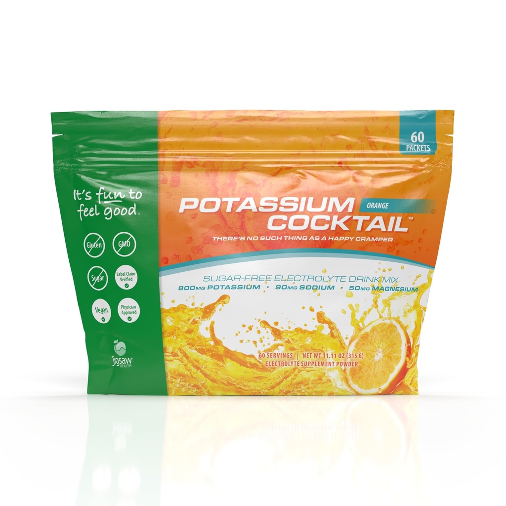 Jigsaw helse Kalium Cocktail  Former Tidligere Pickleball Cocktail | Orange Flavor | 60 Serveringer (pakker)