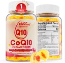 Sukkerfri CoQ10 200 mg fylte gummier, 5X bedre absorpsjon CoQ10 w/Resveratrol, Alpha Lipoic Acid, Omega-3, vitamin E, C, koenzym Q10 for Cellular energi, hjerte, hjerne og antioksidant (1Pack)