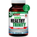 Naturen Sunn Trinity Probiotika Supplement - 30 Dairy og Glutenfri Gel Kapsler - Forbedre Gut og Digestive Helse, 30 milliarder CFU - Lactobacillus Acidophilus, Bifidobacterium, Bulgaricus
