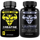 Prime Labs Kreatinmonohydrat (120 ct) + L Glutamin (180 ct)