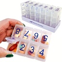 E-Pill 8 ganger om dagen x 7 dager Stor ukelig pilleorganisator, vitamin og medisin boks (clear)