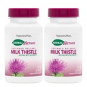 NaturesPlus Herbal Actives Melk Thistle, Extended Release - 30 Tabletter, Pakke med 2 - Vegetarisk, Glutenfri - 60 Total Services