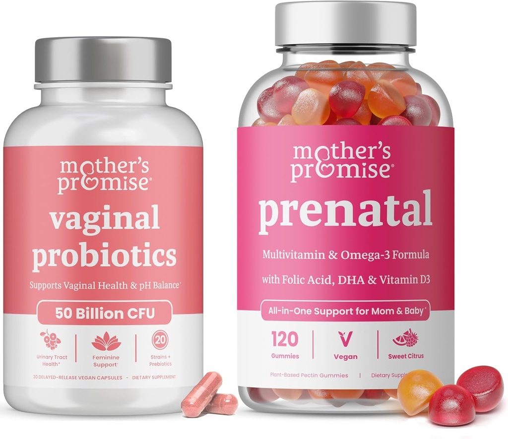 Mors løfte Prenatal Vitamin Gummies & Vaginal Probiotika for kvinner