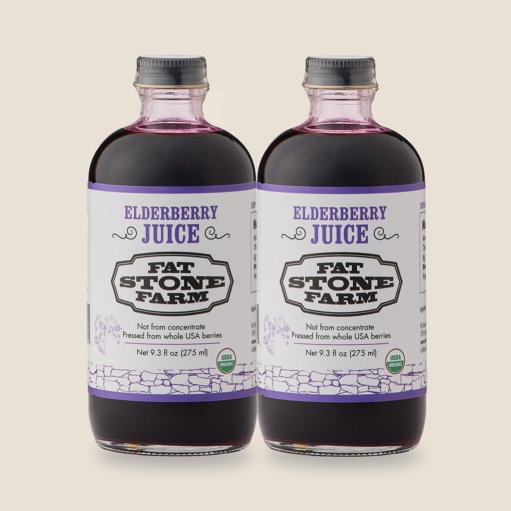 Organisk Elderberry Juice 2X 9,3 fl oz (ny)