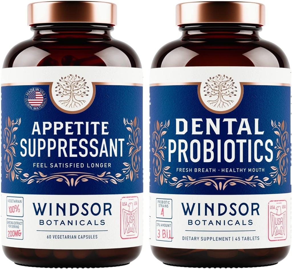 WINDSOR BOTANICALS Appetitt Suppressant for vekttap og tannprobiotika for dårlig puste Buddle