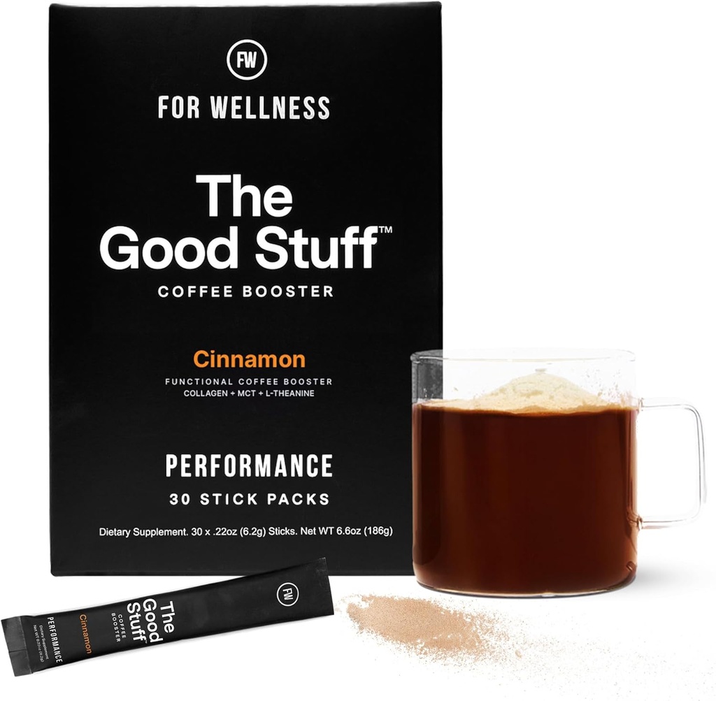 For velvære Den gode ting ytelse – kaffe booster | collagen + MCT pulver Supplement med L-theanin og antioksidanter for Jitter-fri energi & Stamina | Ikke-Dærlig, keto-vennlig, 30 Services
