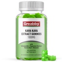 Kava Kava Gummies 1000mg Per Serving, Søvnstøtte, Naturlig Lemon Flavor, 60 Vegan Gummies, Stress Relief & Avslappende Supplement