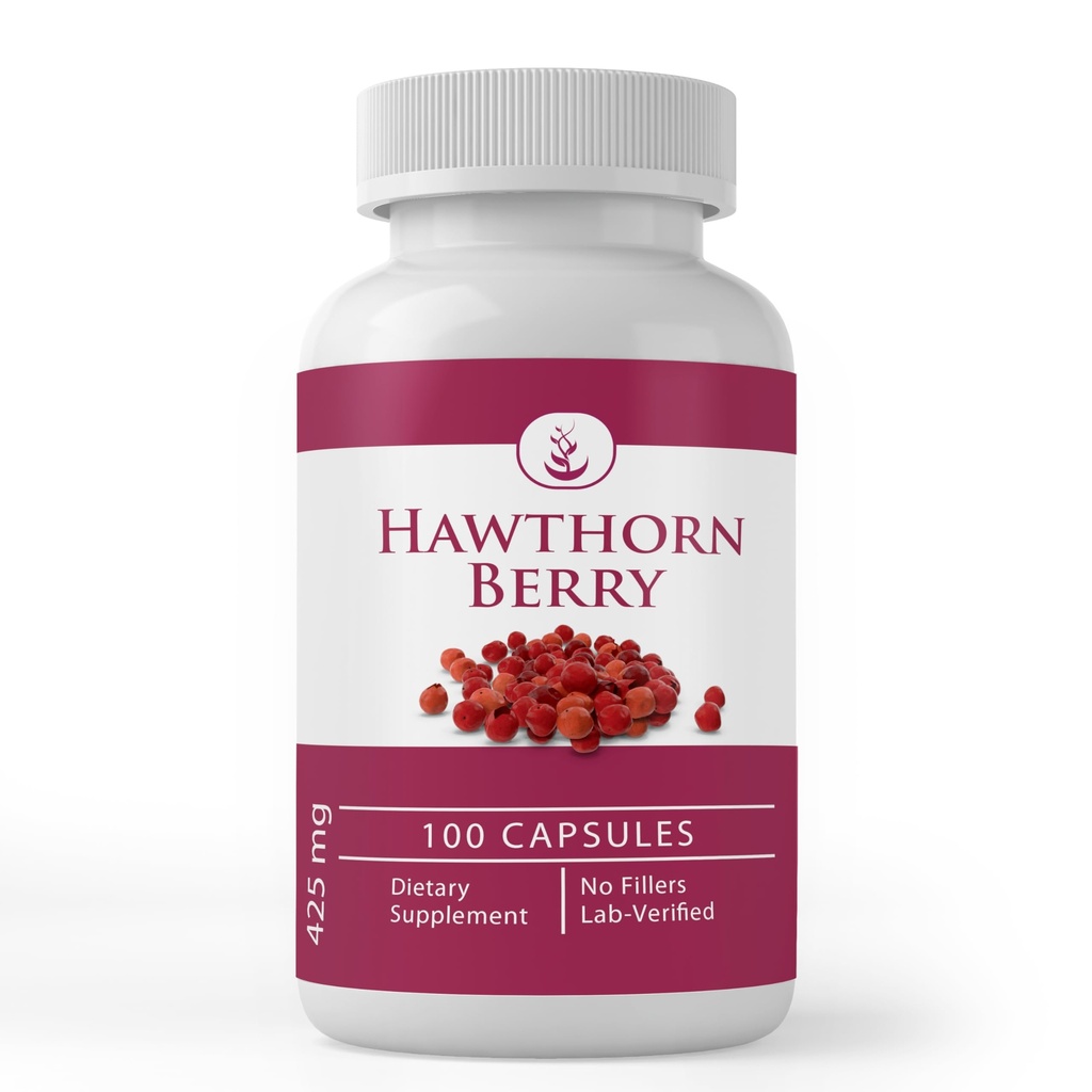 PURE ORIGINAL INGREDIENTS Hawthorn Berry, (100 kapsler) Alltid ren, ingen tilsetningsmidler eller fyllstoffer, Lab verifisert
