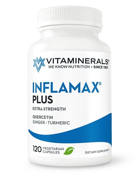 Vitamineraler®®+ Inflamax® Plus | Quercetin | Proteolytiske enzymer | Ginger | Turmeric | Veggie caps
