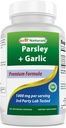 Best Naturals Parsley og hvitløk 1000 mg per servering 250 vegetariske kapsler. Glutenfri og ikke-GMO.