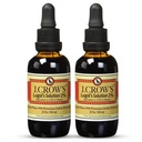 J.CROW'S® Lugols løsning av iodin 2% 2 oz (2 flaske) – Premium Iodin & Kaliumiodid væske, gluten og, alkoholfri naturlig bronekstrakt, ingen utløp