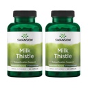 Swanson Milk Thistle (Standardisert) - Herbal Liver Support Supplement w/ 80% Silymarin - Naturlig formel som hjelper å opprettholde generell helse og velvære - (120 kapsler) (2 pakke)
