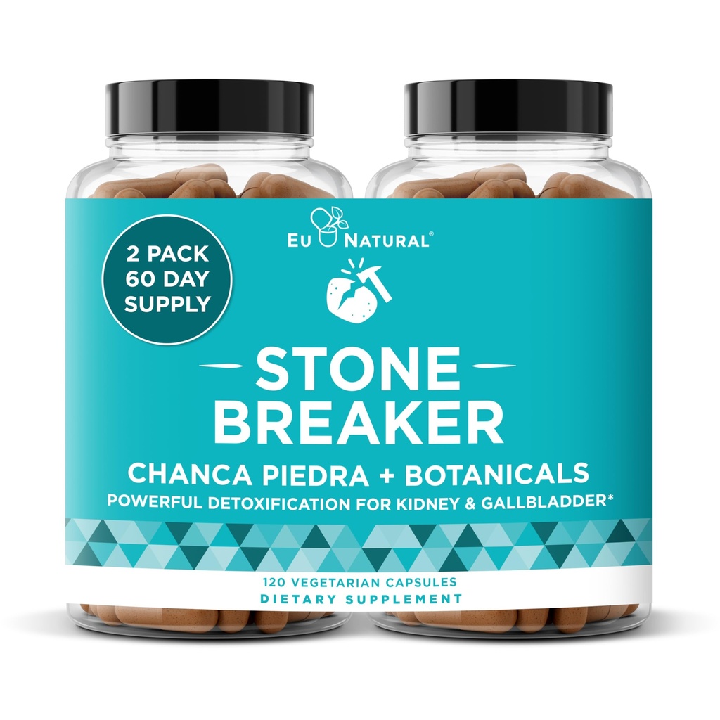 Chanca Piedra Stone Breaker - Naturlig oppløser, Nyre Renser og Gallblader Supplement – Detoxify Urin Tract, Flush Impregniteter, Clear System – 120 Vegan Soft Kapsler