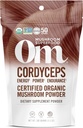 OM MUSHROOM SUPERFOOD Cordyceps Organic Mushroom Powder, 3,5 Ounce, 50 Services, Energi, Strøm, Stamina og Endurance Support, Superfood Supplement for sportsytelse