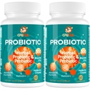 Probiotika for kvinner og menn - 300 milliarder CFU, 24 Strains Probiotic + 15 organiske urter prebiotika blanding, for total digestiv gut helse, immunforsvar, hemming og blomstring, hyllestabil - 4 måneders forsyning