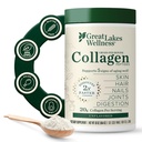Great Lakes Velvære Collagen Peptides pulver for hud, hår, negler, ledd og dialyse - Unflavored - Rask oppløselig Hydrolysert, Ikke-GMO, Keto, Kosher - 16oz