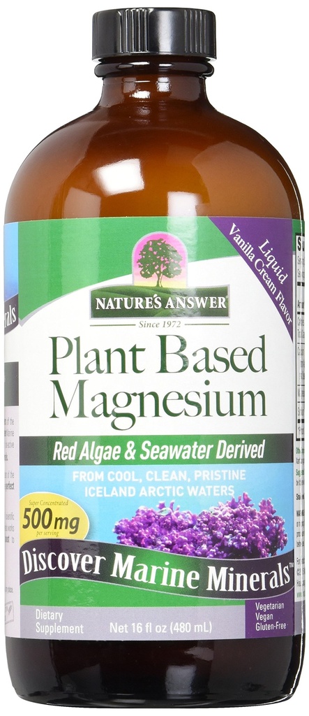 Naturens svar Marine-baserte flytende magnesium 16-oljer | Multi-Mineral Complex | Leverandører 72 spormineraler | Ingen kunstige flavors eller preservativer | Single Count