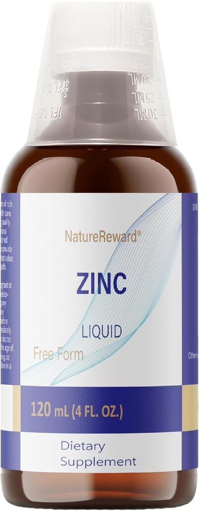 Økologisk flytende sink, 60 serveringer – alkoholfri sinksulfat – støtter immunhelse og metabolisme – antioksidant – Glutenfri, ikke-GMO, Vegan & Paleo vennlig (120 ml), 4 FL OZ