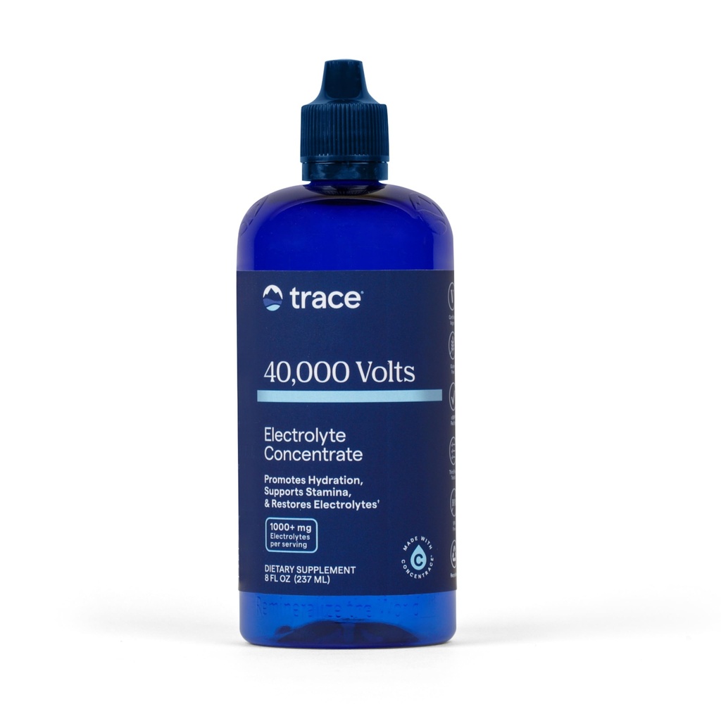 Trace Minerals 40.000 volt - Konsentrate Supplement Drops for Electrolyte Support - Støtte Muskel helse og vitalitet - Treningsdrikk for å hjelpe Hydration - 8 fl oz (Pack of 2) (96 Serveringer)