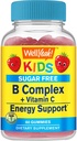 VelJa Kids Vitamin B Komplekse Sukker Free Gummies med C-vitamin, Folic Acid | Immun og Energi Støtte | Jordbær Flavor | 60 greve