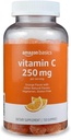 Grunnleggende vitamin C 250 mg Gummies, oransje, 150 greve (2 per servering), immunhelse (tidligere Solimo)