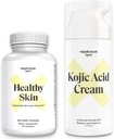 Bundle: sunn hud anti-aldring kosttilskudd og Kojic Acid ansikt krem