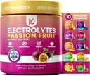 Keppi Electrolytes pulver – Passionfrukt Flavor – Ingen sukkerhydrasjon Supplement med kalium, magnesium, natrium – 50 serveringer – keto, vegan, Fastevennlig, Zero Calorie Electrolyte Drink