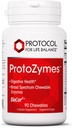 PROTOCOL FOR LIFE BALANCE Protozymer - Digestive Enzymer for Nutrient Breaktion - Støtte Digestive Helse - Aid Digestive Delay - Vegan & Kosher - 90 Chewables