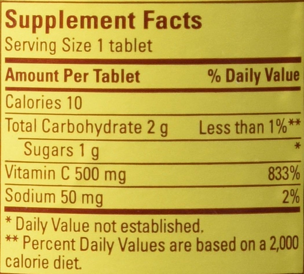 Natur laget vitamin C 500mg 250 greve kapell