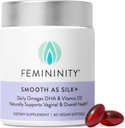 Femininitet glatt som silk + 30-dagers startsett for Vaginal tørrhet (60 Softgels og påfyllbar glass Jar) - blanding av Sea Buckthorn olje, vitamin D3 og plantebasert omega-3 DHA