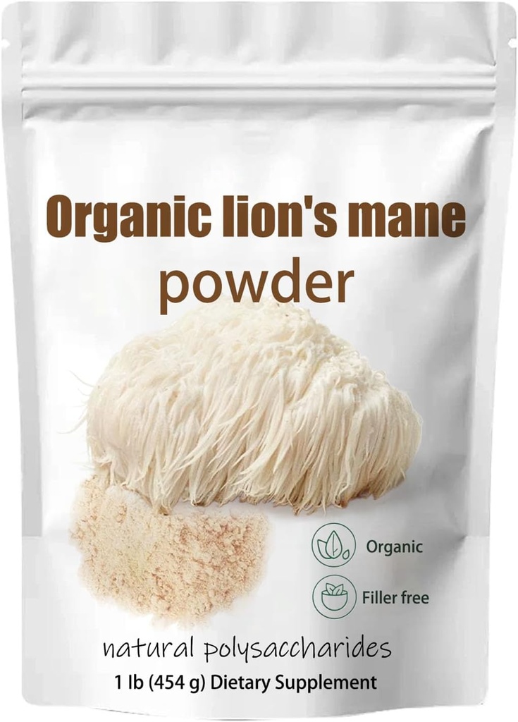 Organic Lion's Mane Mushroom Powder- Lions Mane Mushroom Supplement Ekstrakt pulver