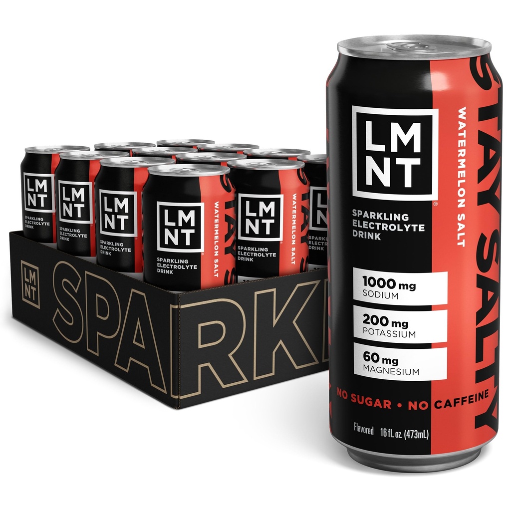 Drikke LMNT Sparkling Electrolyte Drink - Vannmelon Salt ® 12-talls