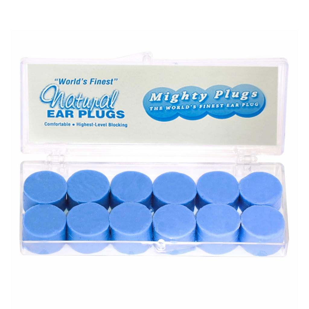 Pure Beeswax Ear Plugs for Sleeping, Snoring Noise Reduction, Swimming – Moldable Wax Earplugs, Reusable, Waterproof for Shower, Comfortable for Side Sleepers (6 Pairs)