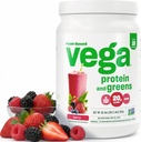 Vegaprotein og grønn proteinpulver, Berry - 20g Plantebasert Protein Plus Veggies, Vegansk, Ikke GMO, Pea Protein for kvinner og menn, 1,2 lbs (Packaging May Vary)
