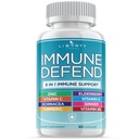 8 i 1 immunforsvarsstøtte, immunforsvarskapsler Supplement med Echinacea Zinc 50 mg, Vitamin C, D3 5000 IE, Turmeric Curcumin & Ginger, Echinacea - for barn voksne (1 pakke)