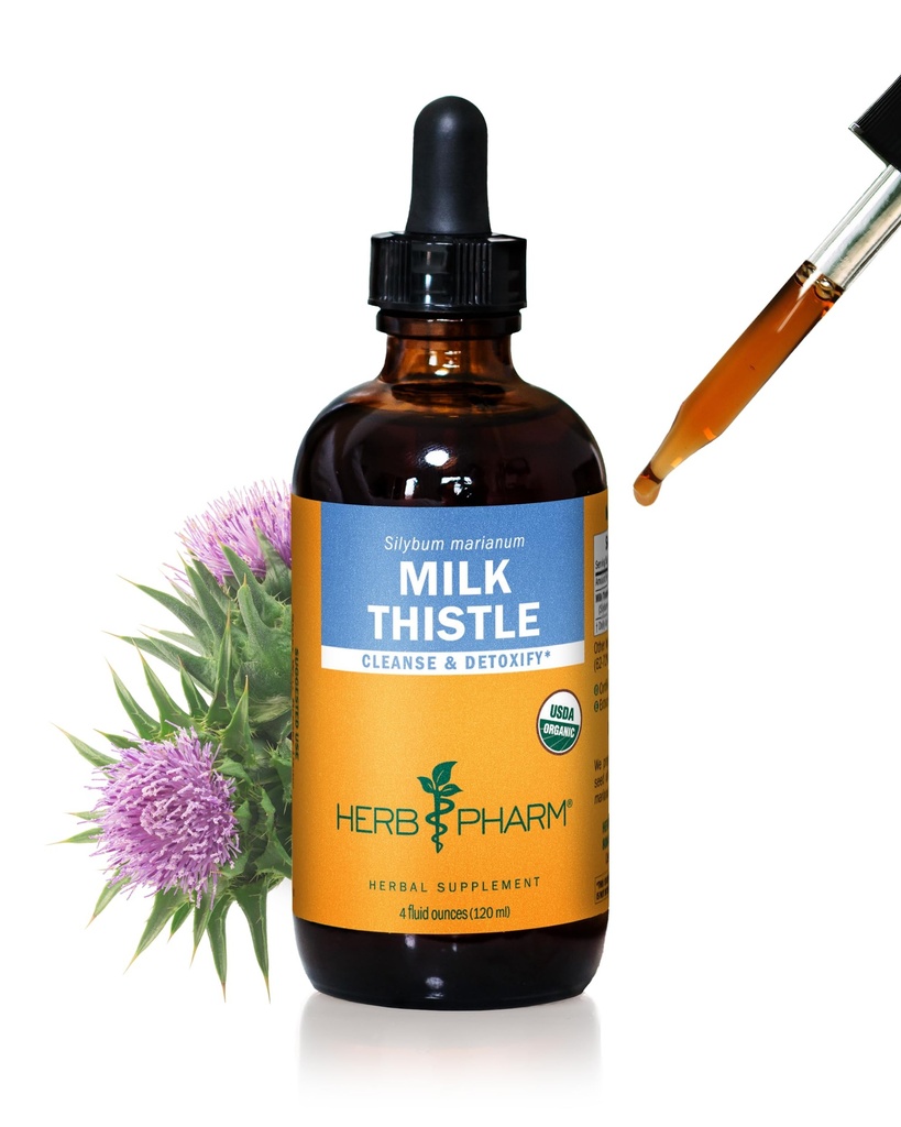 Herb Pharm Melk Thistle frø ekstrakt for leverfunksjon støtte - 4 Ounce (DMILK04)