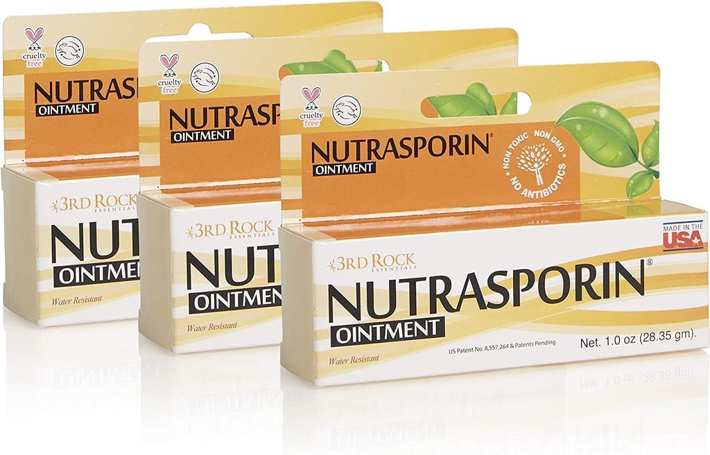 3rd Rock Essentials | Nutrasporin Ointment | Førstehjelp Ointment | (1.0 oz | 3 pakker)