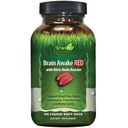 Irwin Naturals Brain Awake RED med Nitric Oxid Booster - 60 Flytende Soft-Gel - Støtte hjerne helse og optimalisere ytelse - 20 Total Services