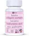 Collage 1000mg Rhodiola Rosea 2500mg Biotin 10.000mcg, Hyaluronsyre, DHT Blocker, Vitamin C & E, Folsyre, Aloe Vera, Quercetin, Grønn te, Keratin, MSM - 90 greve (Pack of 1))