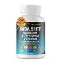 GABA 5-HTP L-Tryptofan L-Theanine Vitamin D3 Vitamin B6 Holy Basil Valerian Kamille Ginkgo Biloba Ginger - 150 Kapsler-laget i USA