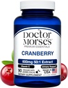 Cranberry Supplement piller for kvinner og menn, 30000mg styrke, urinveistrakt støtte med vitamin C, laget i FDA-registrert, NSF-sertifisert anlegg, generell helsestøtte, 90 kapsler
