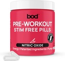 BOD pre trening piller med naturlig grønn te, elektrolyter, L-theanine, beet rot, støtter energi, utholdenhet, treningsytelse med ingen Jitters eller krasj, Vegan pre trening for kvinner og menn, 120Pills